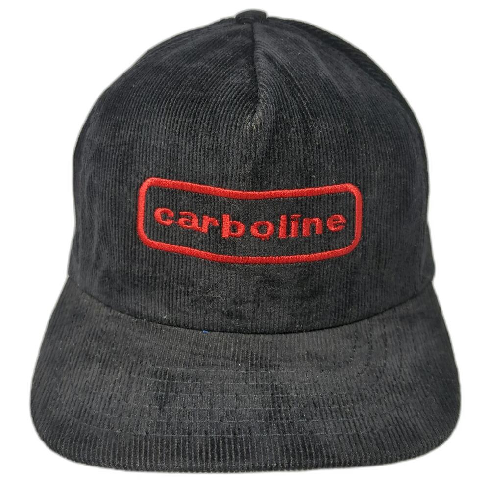 Stylemaster 5 Panel Black Hat One Size Corduroy Snapback Made in USA Carboline